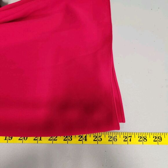 Chicos Womens Bell Sleeve Blouse Size M Scoop Neck Red Ruffle Career NWT - Picture 10 of 12